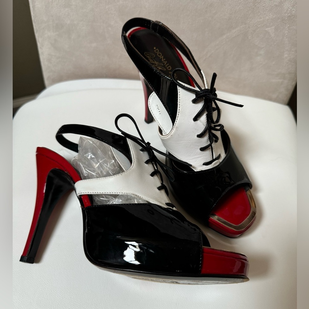 Donald J. Pliner Black and Red Heels